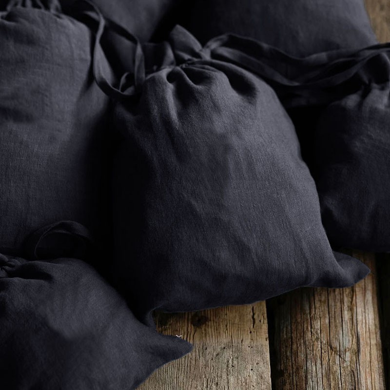 亚麻花苞收纳袋布袋束口袋定制小袋子抽J绳袋礼品袋文玩袋抽绳订