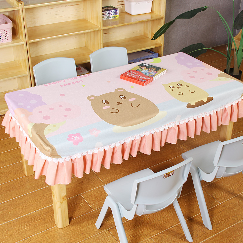 卡通幼儿园桌g布桌子布套课桌餐桌布罩套茶几台桌罩耐脏无味长方