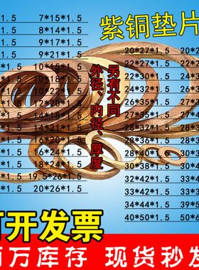 M20M22mmM5M1141.5铜垫片密封垫16厚经紫片2618MM2M度内M24M215MM