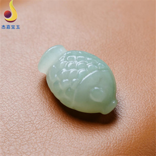 【年年有余】手工制作新疆和田玉鱼吊坠老坑金玉满堂挂件立体男女