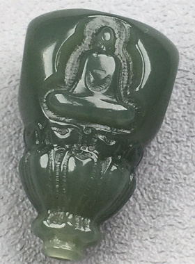 杰嘉宝玉手工制作和田玉且末料悟道三通配饰一体三通男女带证书