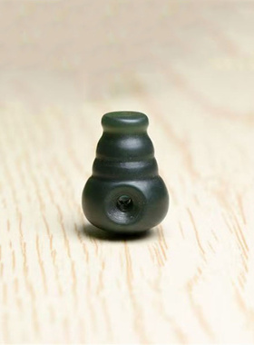 新疆和田玉黑青玉通用葫芦一体三通佛珠佛塔手链配件文玩配珠证书