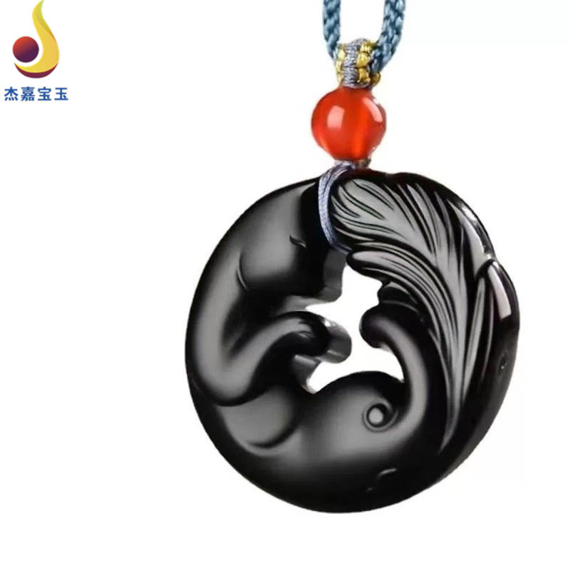 【三生三世的爱恋】和田玉九尾狐吊坠玉佩玉石项链男女款礼物证书