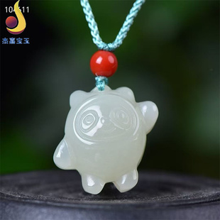 【吃喝不愁】天然新款爆款和田玉男女如意挂坠挂件项链玉佩吊坠