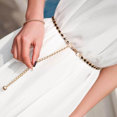 Fashion Elegant Ladies Metal Adjustable Thin Ladies Waist Ch