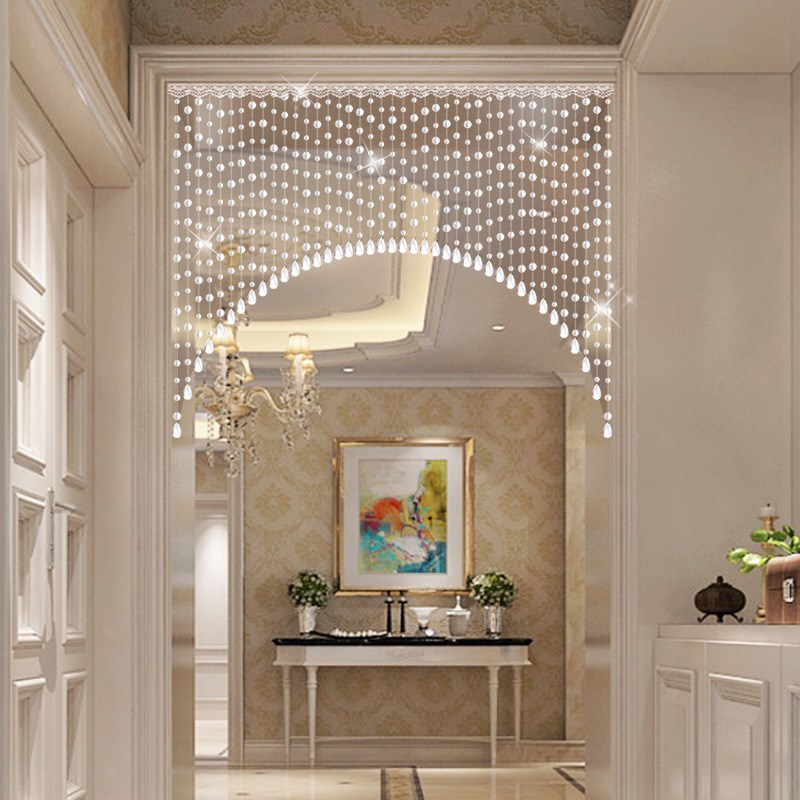 水晶珠帘门帘隔断帘子客厅过道装饰D家用窗帘卧室玄关挂帘网红珠