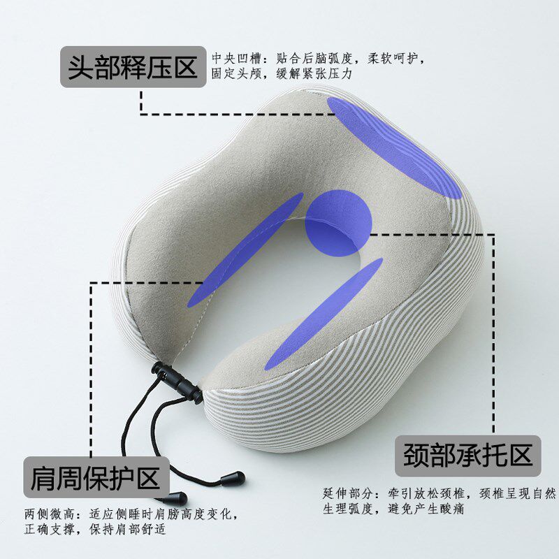u型枕护颈枕脖j枕记忆棉飞机枕脖子靠枕学生旅行睡觉便携u形枕