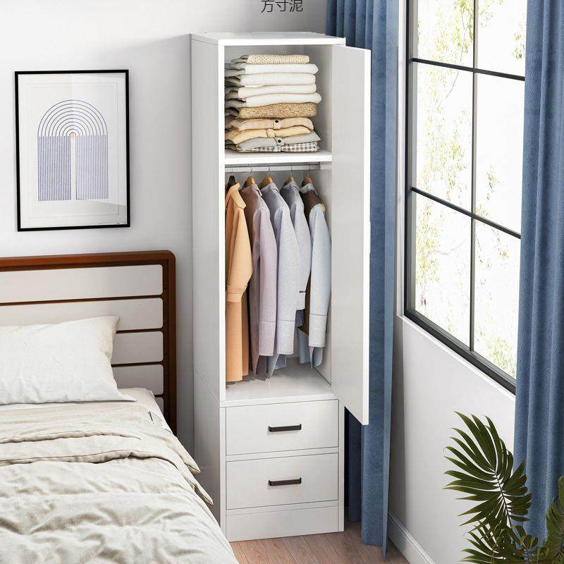 单门窄衣柜出租房用简易柜子储物柜简约现代小型单人衣橱家用卧室