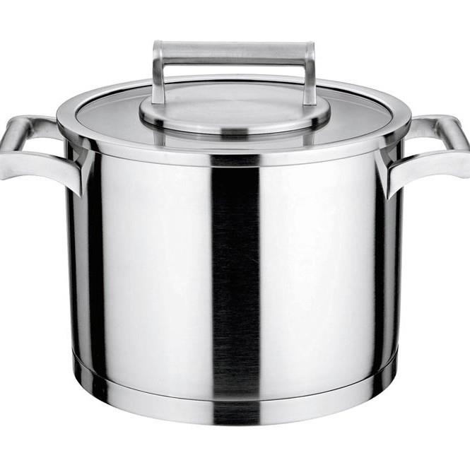 顺发尊享可视24cm双柄深锅304不锈钢汤锅奶锅 三层复合底无涂层