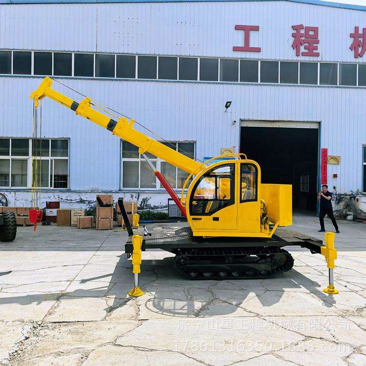 崎岖路面吊装运输车 履带式起重机厂家 建筑用8吨起重机