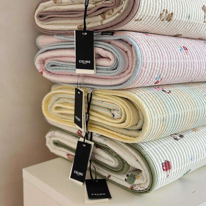 2025新款双面全棉床盖三件套绗缝夹棉加厚床单枕套榻榻米软垫被