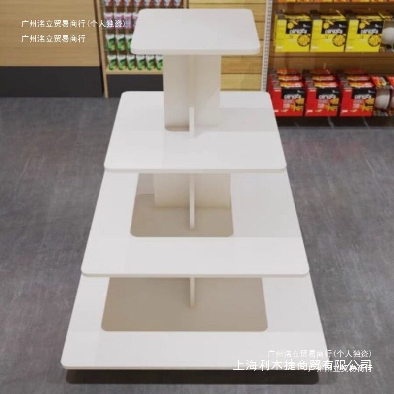 中岛展示台展示柜超市货架母婴圆形礼品堆头鞋店展示架摆件架