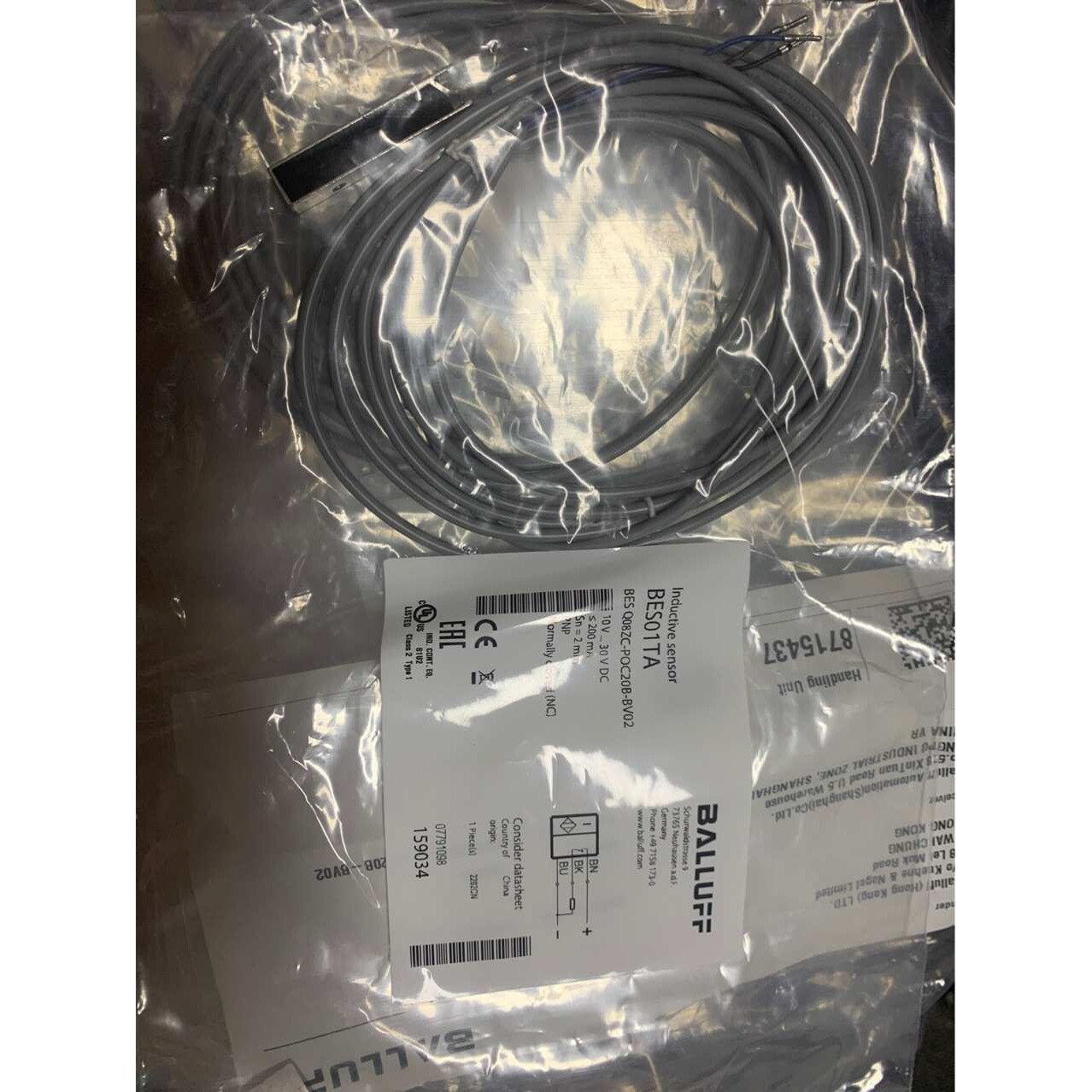 巴鲁夫/BALLUFF 接近开关 BES01TA BES Q08ZC-POC20B-BV02