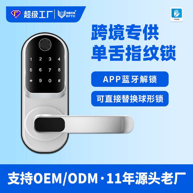 定制室内公室指纹锁木门通通锁APP舌外贸小锁工厂直销