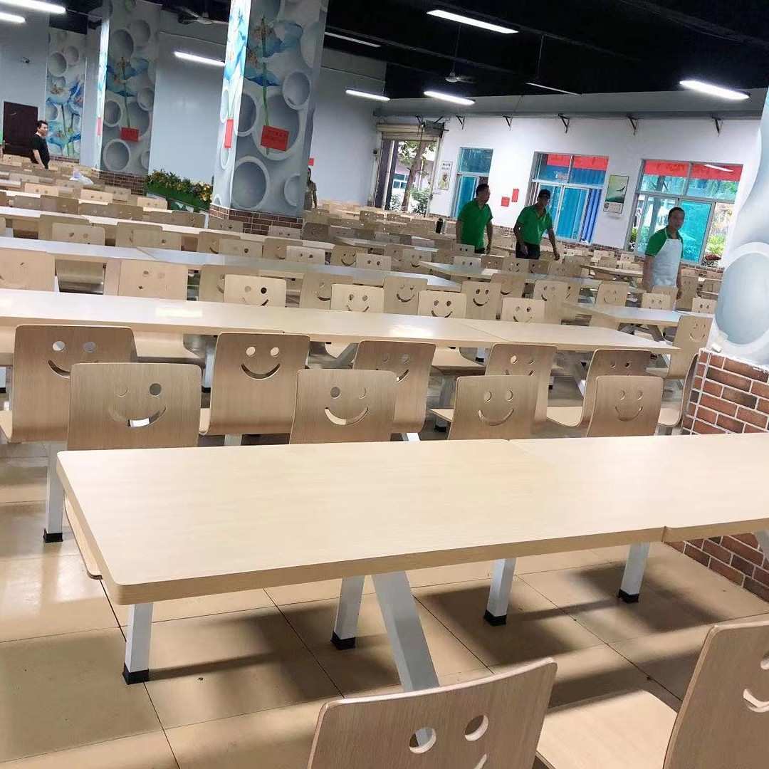 加工定制餐桌椅 简约不锈钢快餐桌椅4人6人8人学校员工厂