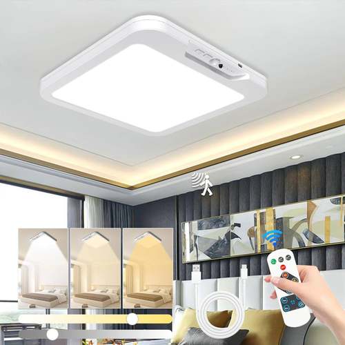 Rechargeable induction ceiling lamp with remote control