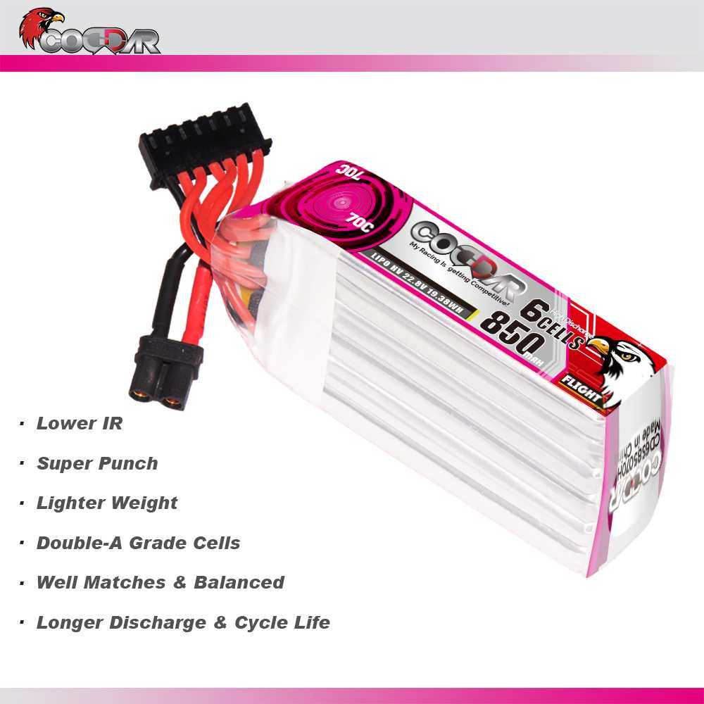 鹰氪CODDAR 850MAH 6S 22.8V 70C 3寸长续航航模牙签机高压电池