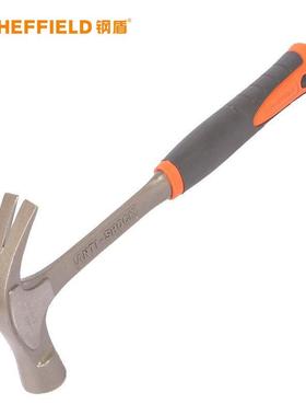 钢盾S088002 防震羊角锤防滑橡胶手柄羊角锤木工锤拔钉起钉锤20oz