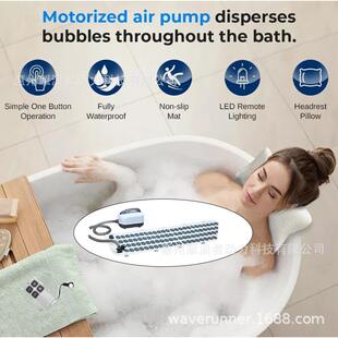跨境出口家庭浴缸SPA电动气泡按摩无线遥控防滑家用泡澡水疗机