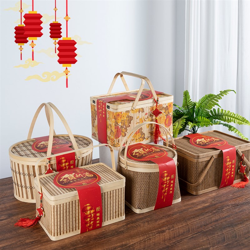 年货礼盒包装盒春节手提空礼品盒腊肉土产香肠包装腊味熟食礼盒