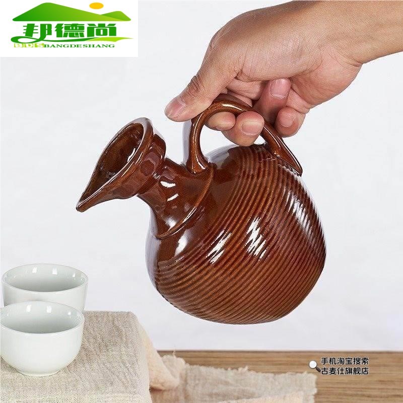 t耐高温辣椒油罐带盖陶s瓷家用油坛土陶油壶装猪油罐子土罐盐罐密