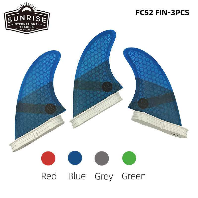 冲浪板尾舵UPSURF玻纤蜂窝鱼鳍冲浪配件surfboard fins三件套尾鳍