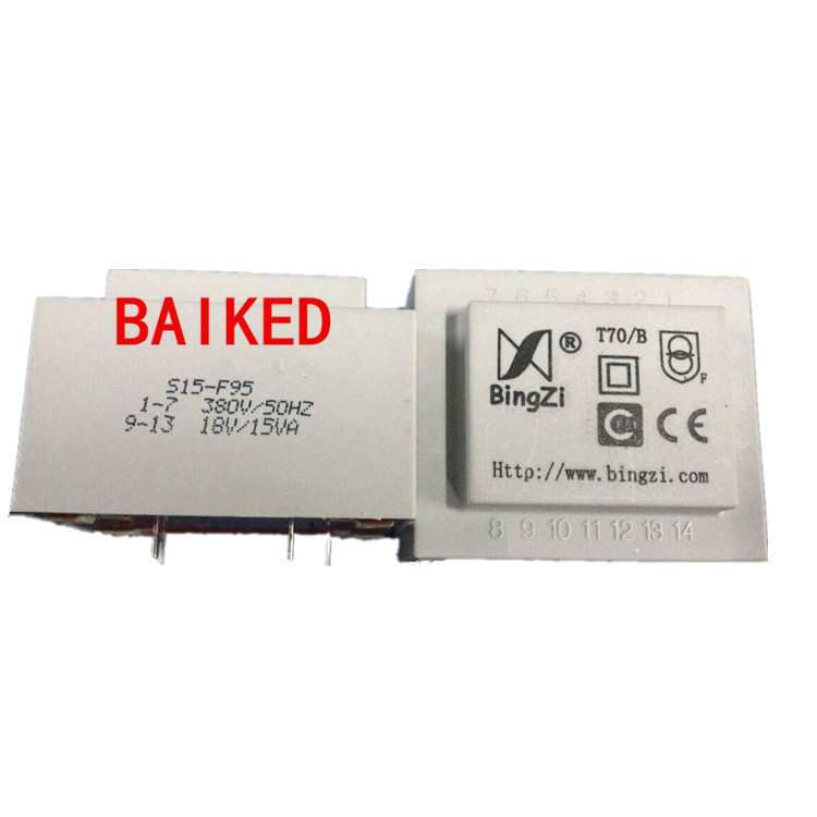 BingZi 兵字变压器 T70/B S15-F95 1-7 380V/50HZ 9-13 18V/15VA