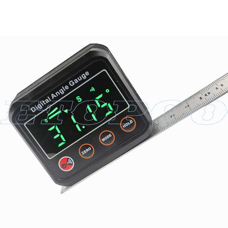 HUOTO数显倾角盒坡度尺电子水平仪量角器角度尺带磁带蜂鸣