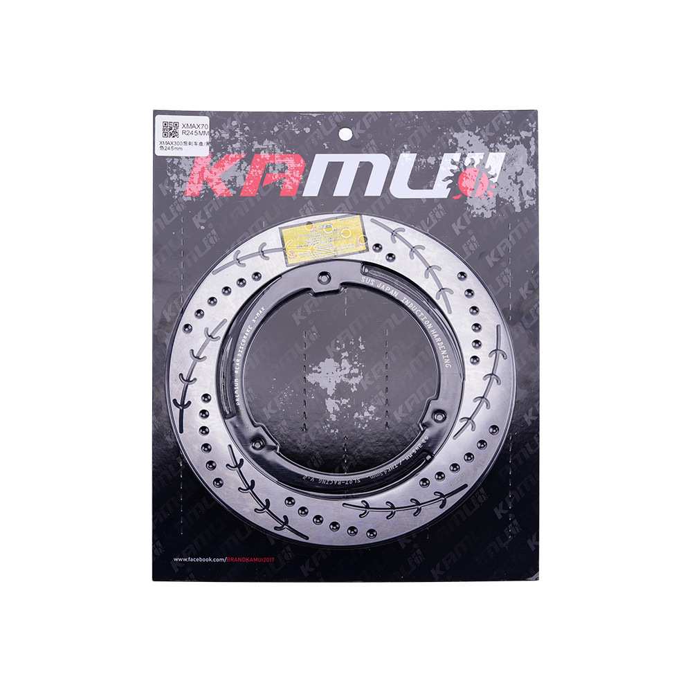 雅马哈XMAX300刹车盘改装后KAMUI 245MM碟刹浮动刹车盘无损安装
