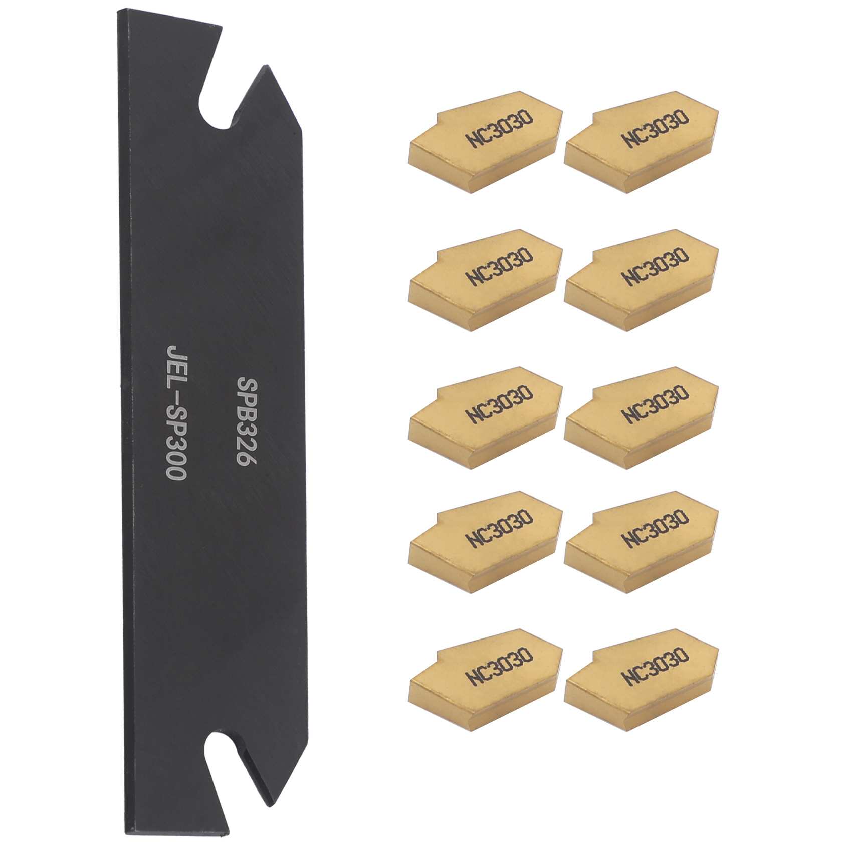 开槽切断工具 SPB326 26mm零件切断刀片 + 10X GTN-3 SP300刀片