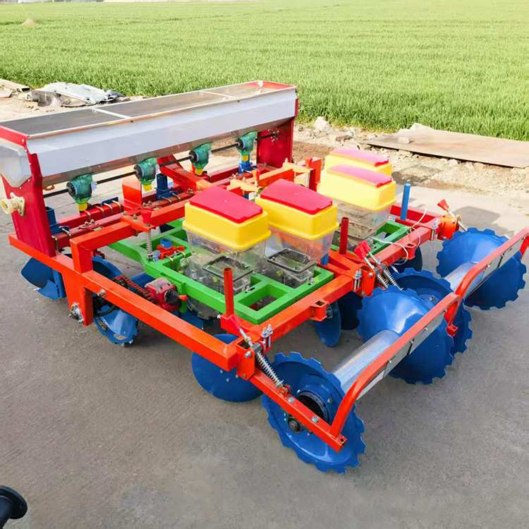 河南花生精播机拖拉机带4行起垄播种机种肥同施双粒花生点播机