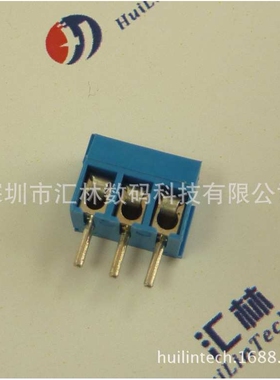 深圳汇林WF131-3.5mmPCB直插式带测试孔端子黑色/蓝色-固定式端子