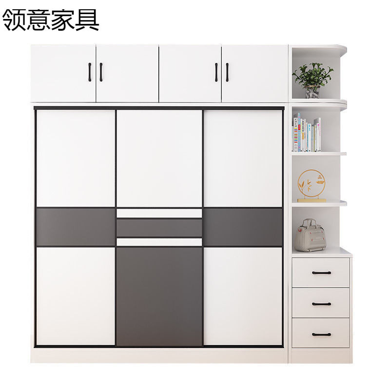 美衣柜卧室推拉门大衣橱家用储物收纳柜出租屋组装简易大衣柜