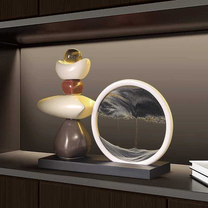 时来运转流沙画摆件轻奢客厅电视柜酒柜玄关办公桌面高级感装饰品,模玩/动漫/周边/娃圈三坑/桌游,模型制作工具/辅料耗材,淘宝优惠券,粉丝福利购,淘宝优惠卷