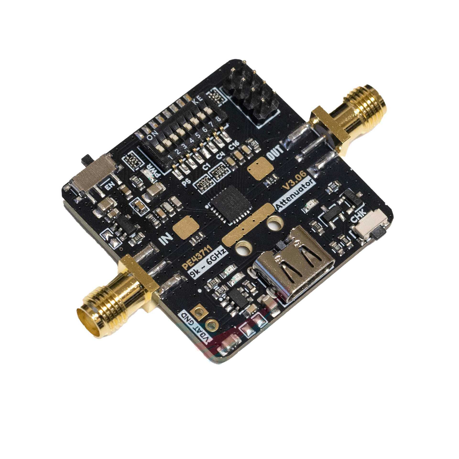 9kHz-6GHz数字程控射频衰减器可调PE43711 宽电压mini模块 7bit位图片