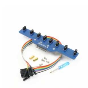 八路灰度巡线模块 8路循迹智能车数字量光电颜色识别光敏巡线模块