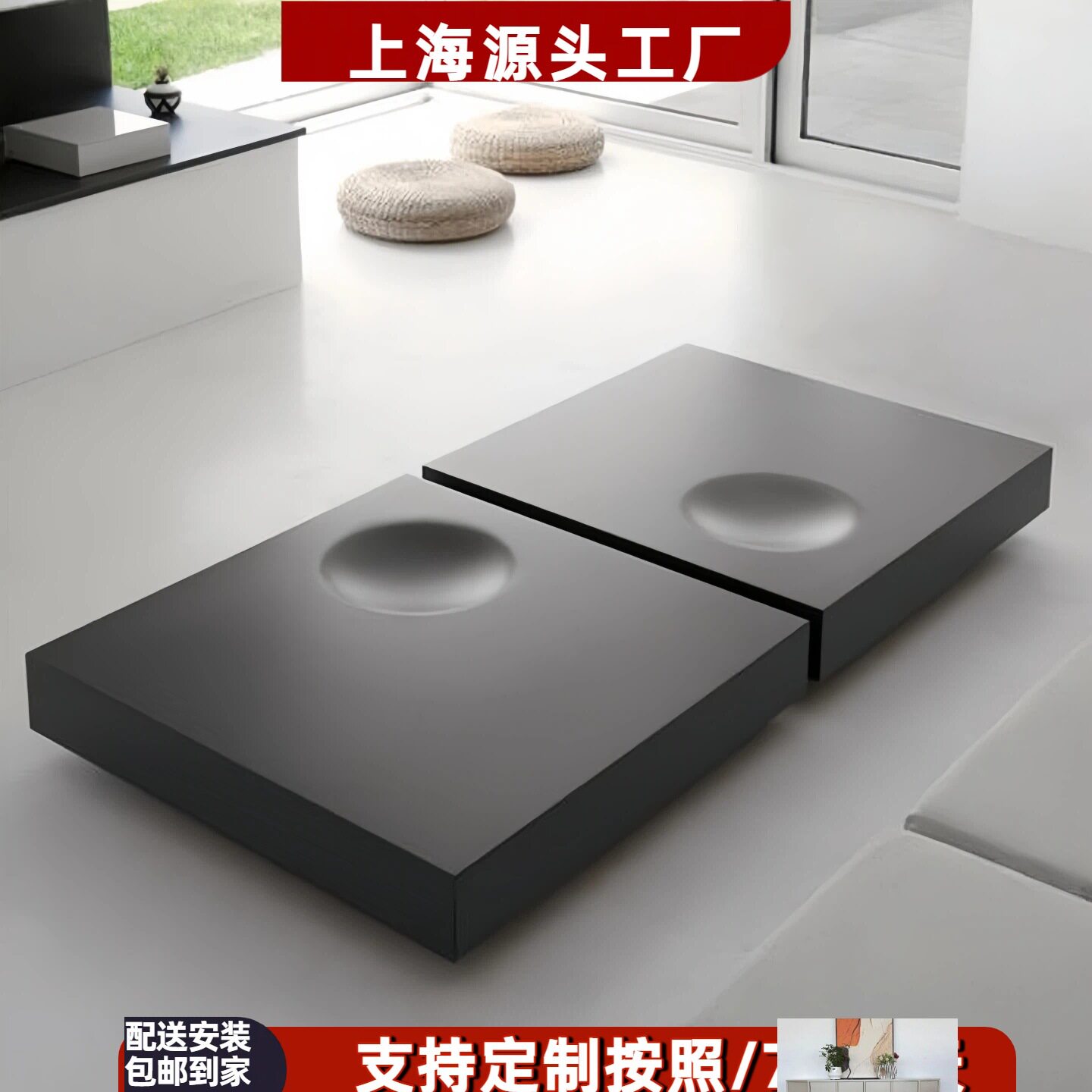灰色钢琴烤漆茶几现代简约长方形个性日式茶桌咖啡几整装烤漆工艺