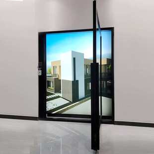 铝合金玻璃偏轴门55系列断桥偏轴门跨境入户隔断枢轴门单开门