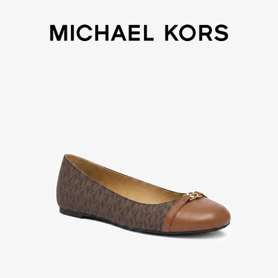 Michael Kors MANDY FLAT新款女鞋mk老花一脚蹬女士时尚平底鞋