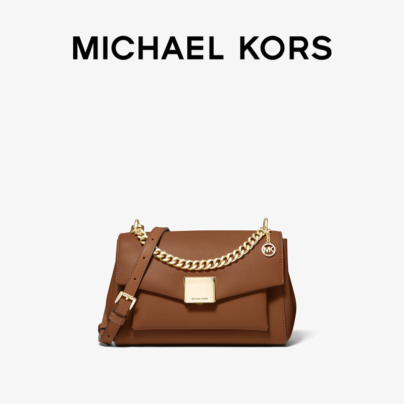 MICHAEL KORS mk官方LITA中号牛皮斜挎包女士通勤手提包腋下包包图片
