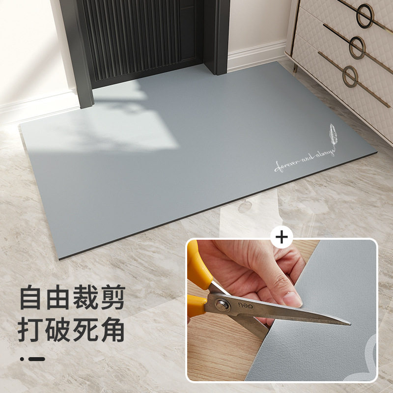 简约pvc皮革地垫入户门垫pu进门踩脚垫子客厅门口地毯室外可擦洗