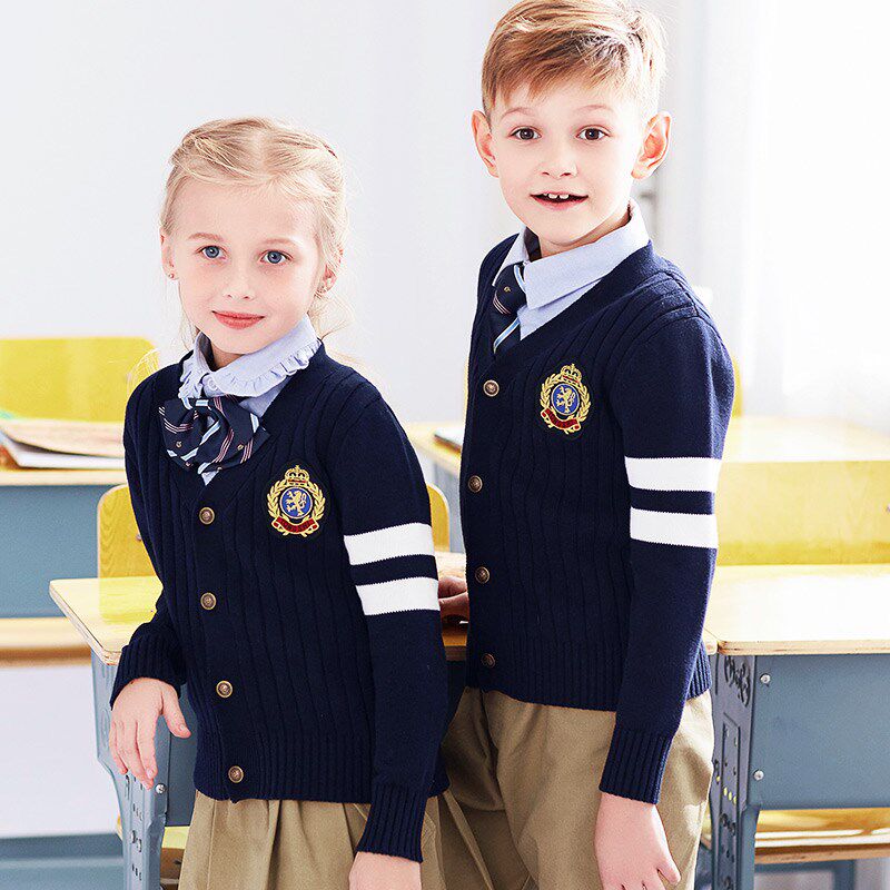 新款幼儿园园服春秋装韩国小学生校服班服套装儿童英伦学院风定制