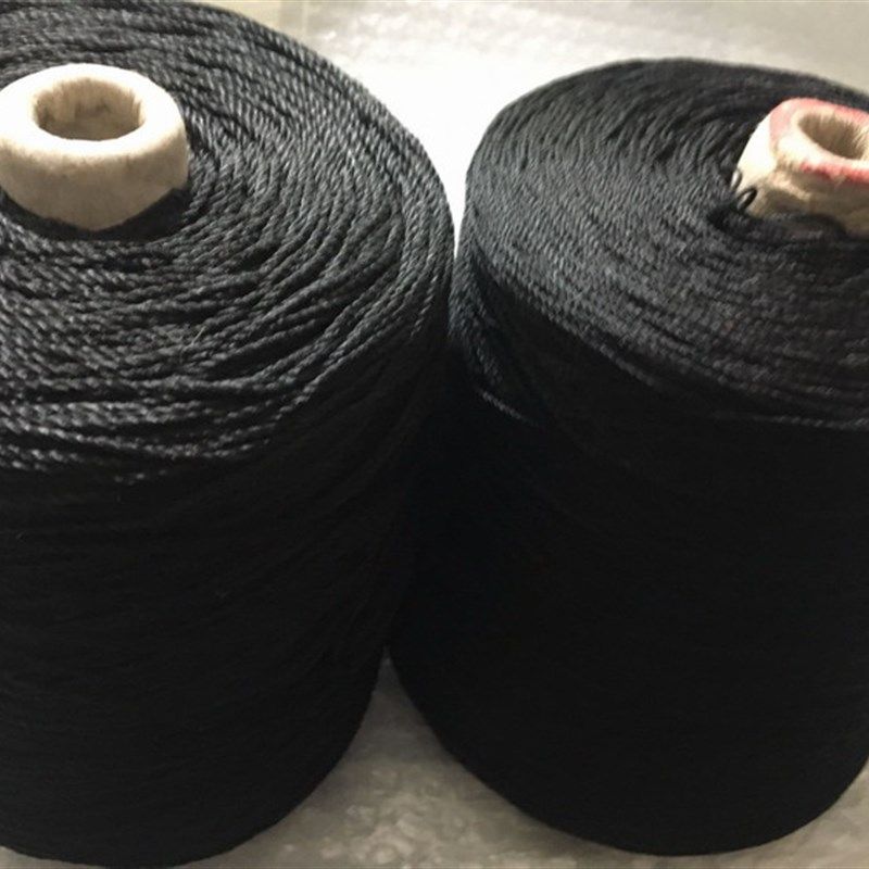 服装商标绳黑色吊牌绳o丙纶线吊卡绳涤纶线尼龙线黑色三股绳1000