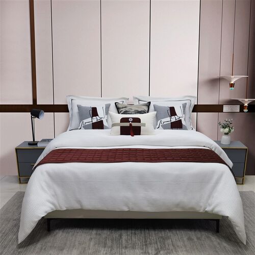 样板间床品现代家具配套展厅床上用品简约新中式样板房床品多件套