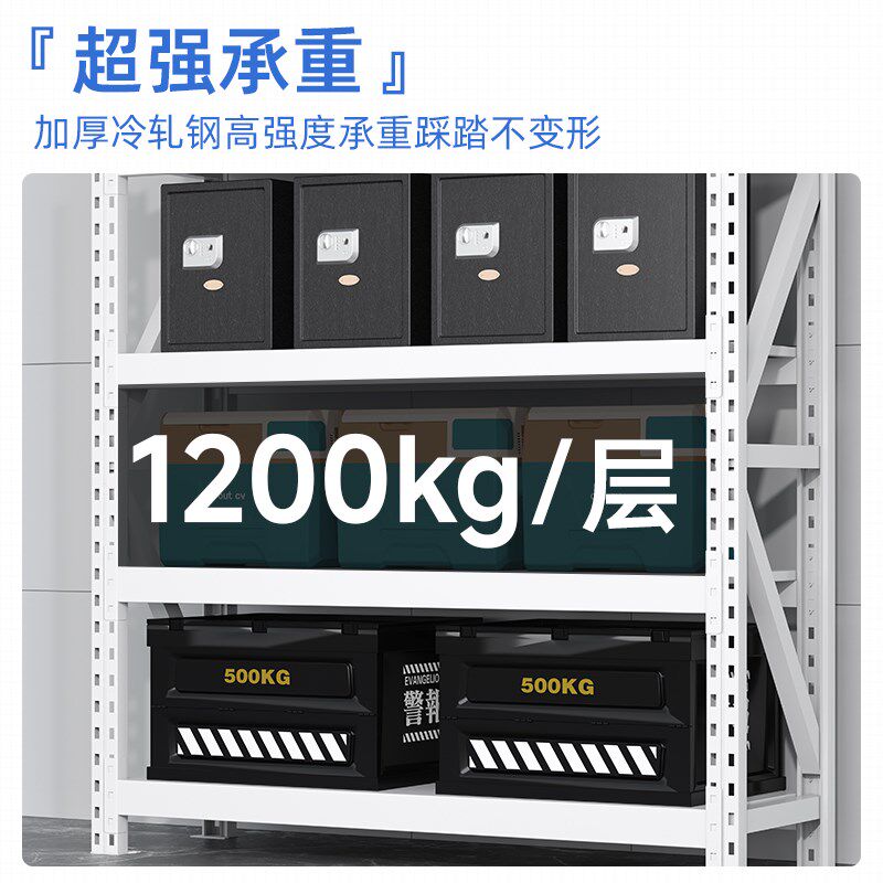 万昌重型仓储货架仓库货架置物架五金E展示架储物架铁架1.2吨/层