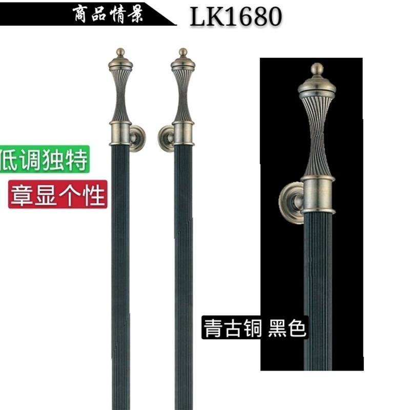 欧式仿古豪华玻璃k门木门大拉手酒店会所别墅把手不锈钢黑色青古