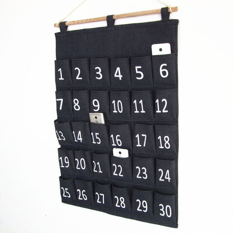 30口袋办公室会议室学生教室多层手机票据存放牛仔墙挂式收纳挂袋,收纳整理,收纳挂袋,淘宝优惠券,粉丝福利购,淘宝优惠卷