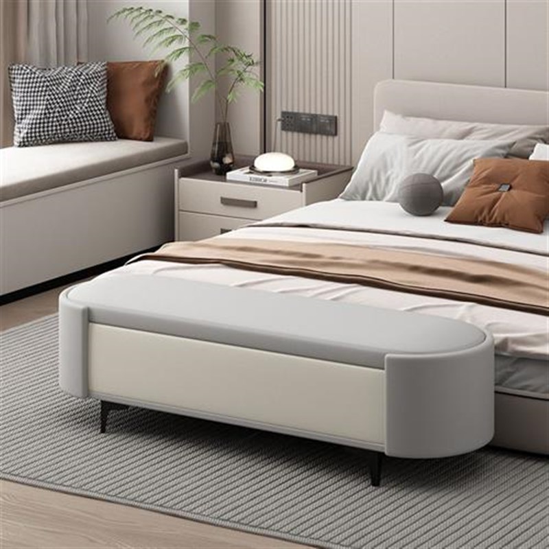 换鞋收纳凳卧床尾凳衣帽间服装店储物长条凳桑拿休闲网红长沙发凳