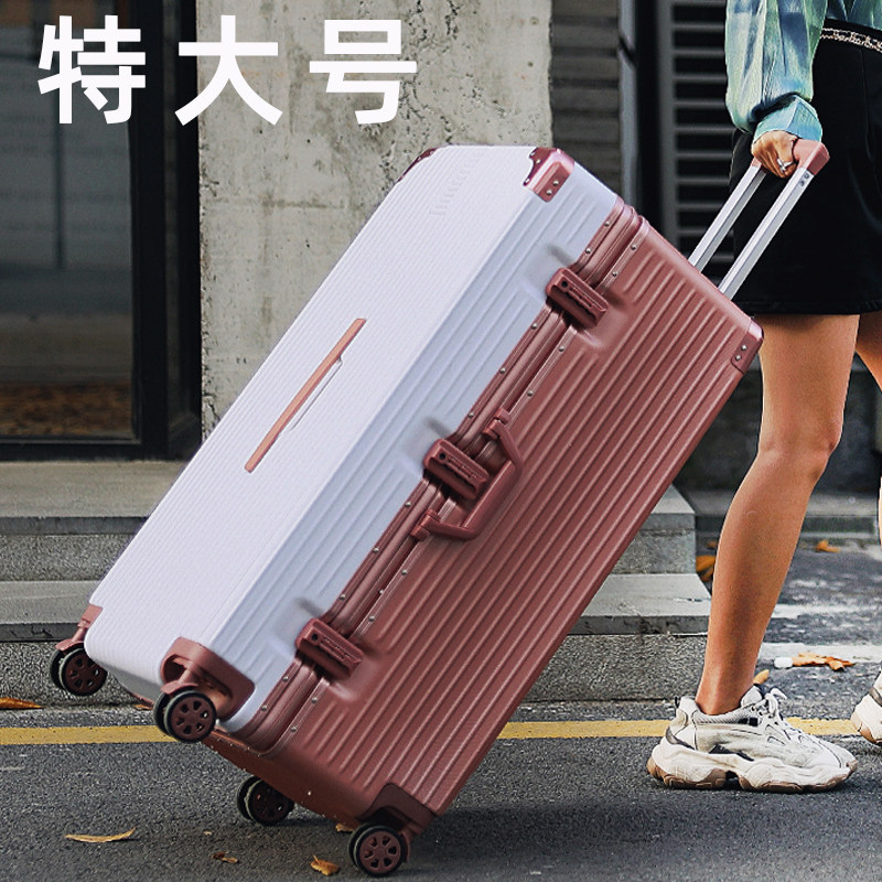行李箱大容量超大100寸铝框拉杆A箱60寸加厚旅行箱密码箱大号箱子