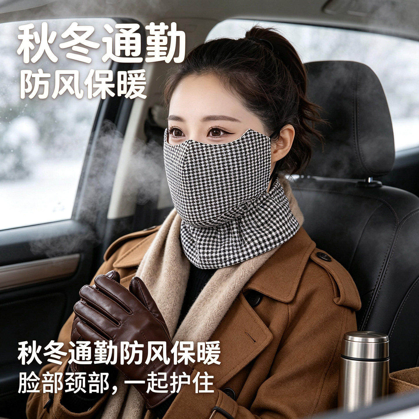 骑行面罩女冬季纯棉加厚加大